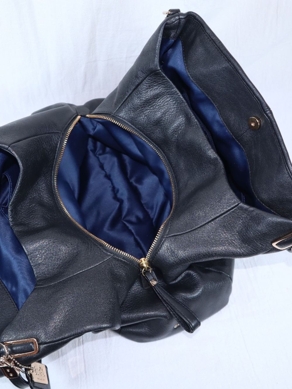 Coach Madison Phoebe Black Pebbled Leather 3 Compartment Should Bag - Picture 9 of 16